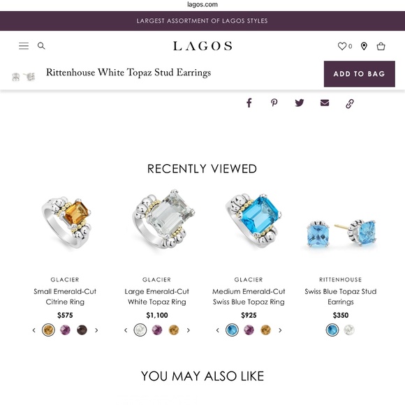 New Lagos Glacier Topaz Ring 7 - Picture 17 of 17